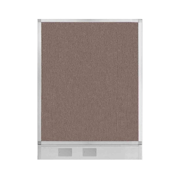 Hush Panel Configurable Cubicle Partition 3' x 4' Latte Fabric w/ Cable Channel